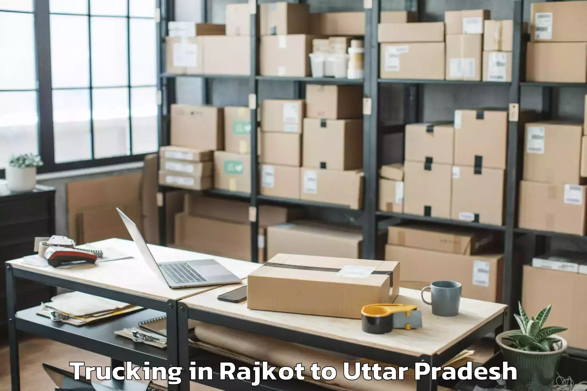 Hassle-Free Rajkot to Sasni Trucking